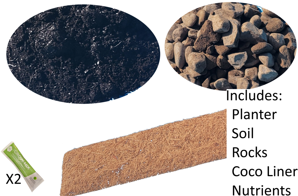 Planting Kit (Large Gray Planter) – Go Grow Planters